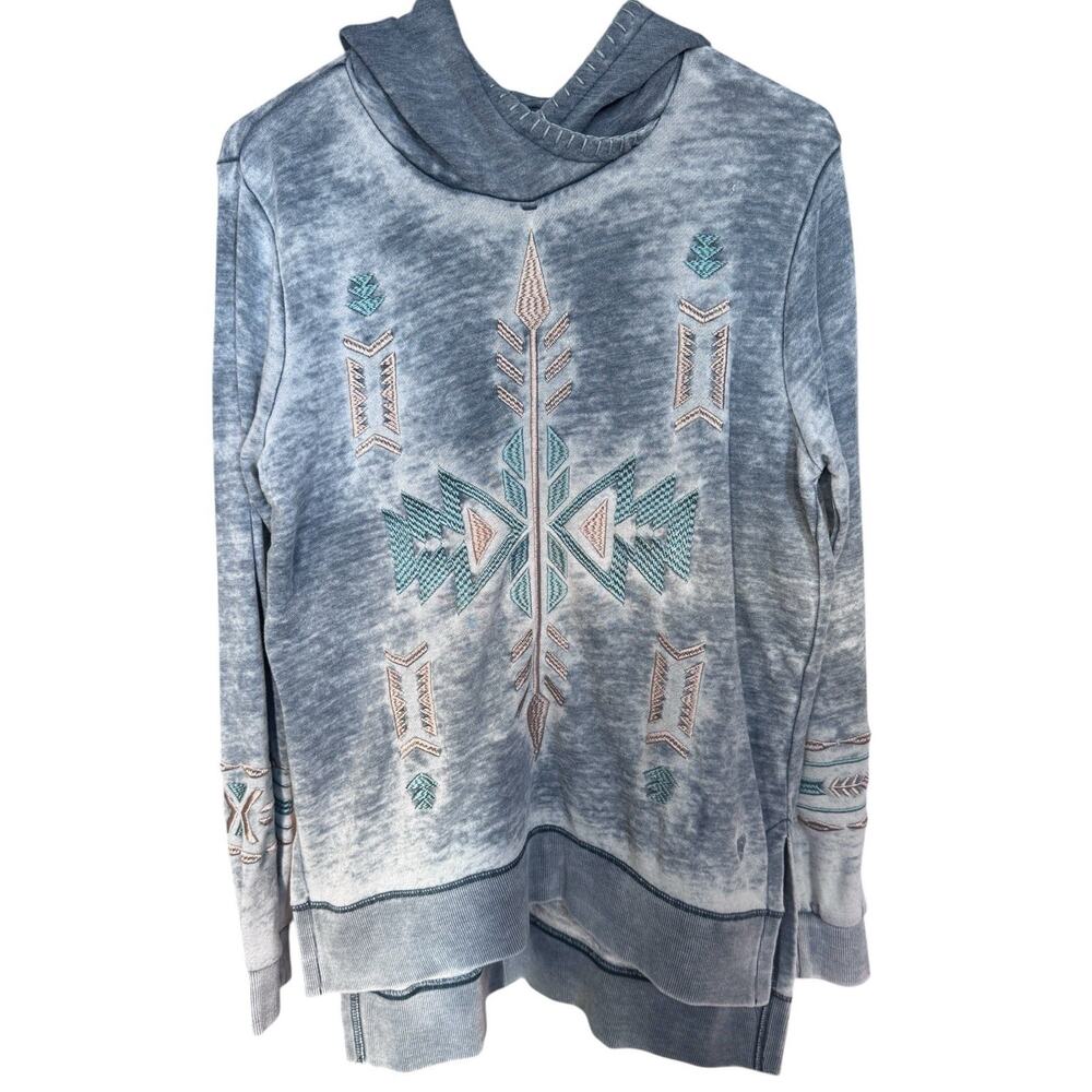 Women's Ariat Midnight Navy Alo Vera Aztec Hoodie Size Small
